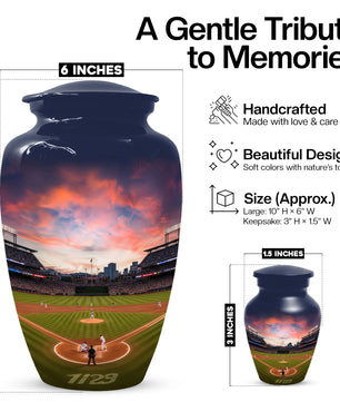 Baseball Stadium Cremation Urn for Human Ashes | Adult Urn