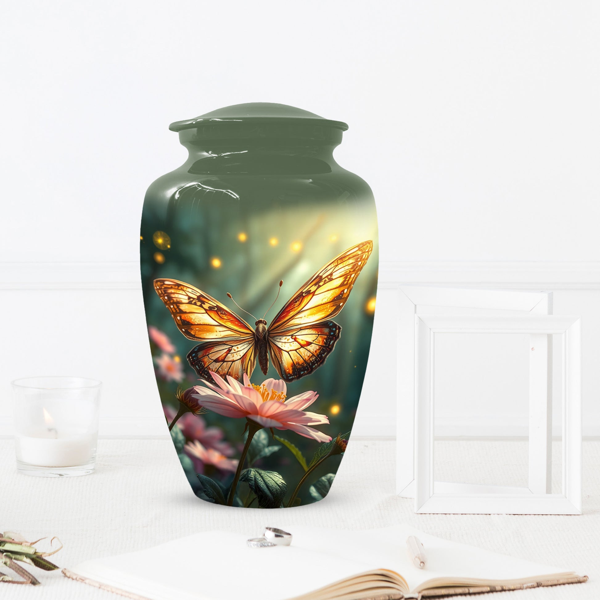 Butterfly Memorial Urn for Ashes -  Personalized Cremation Keepsake for Mom