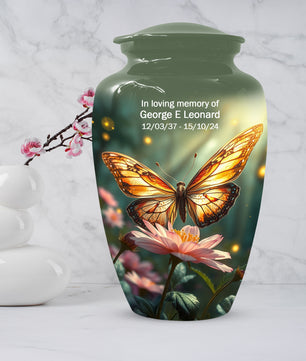 Butterfly Memorial Urn for Ashes -  Personalized Cremation Keepsake for Mom